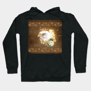 Wonderful eagle with flowers Hoodie